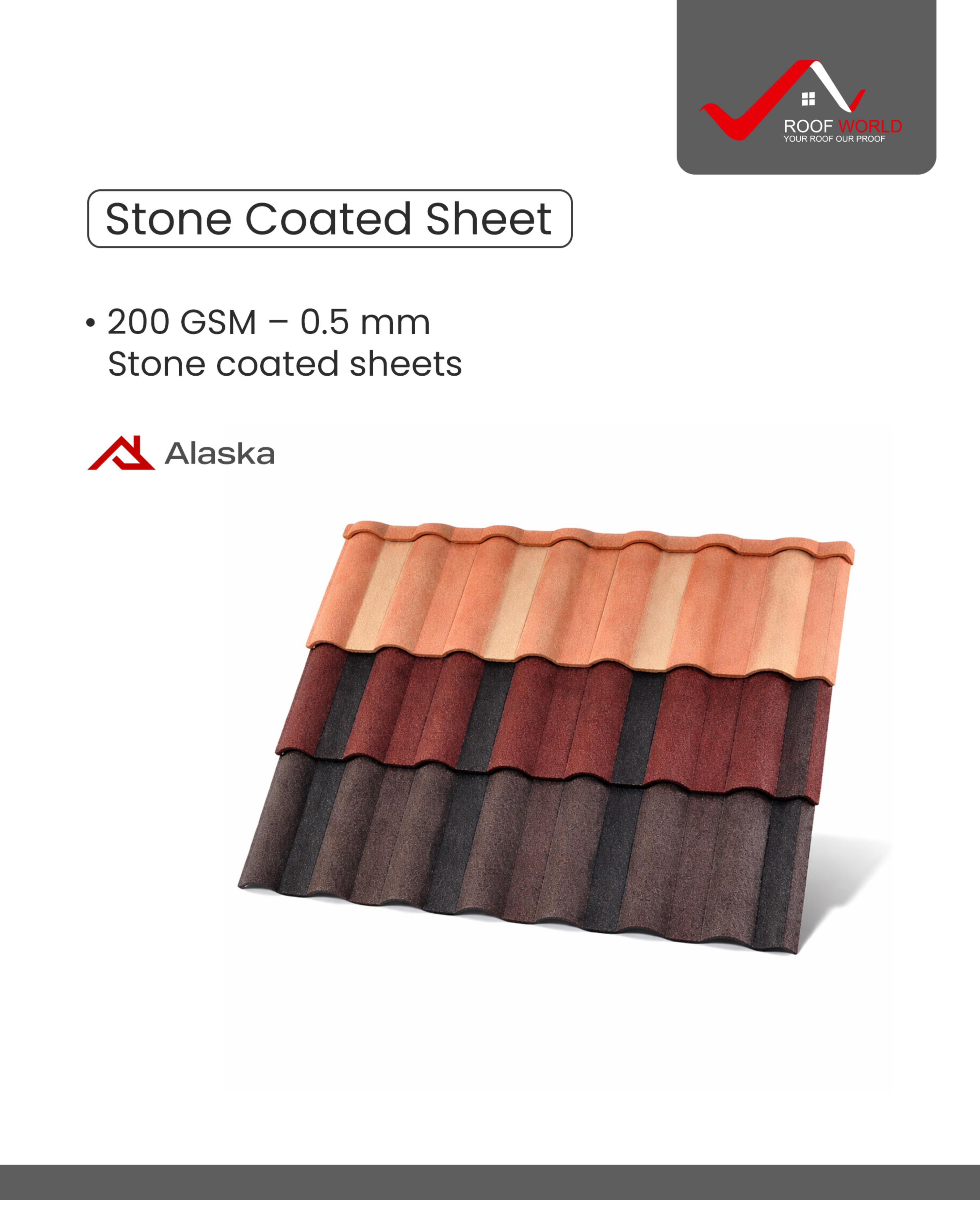 200 GSM stone coated sheets